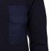 Джемпер V-neck 50% wool /СИНИЙ